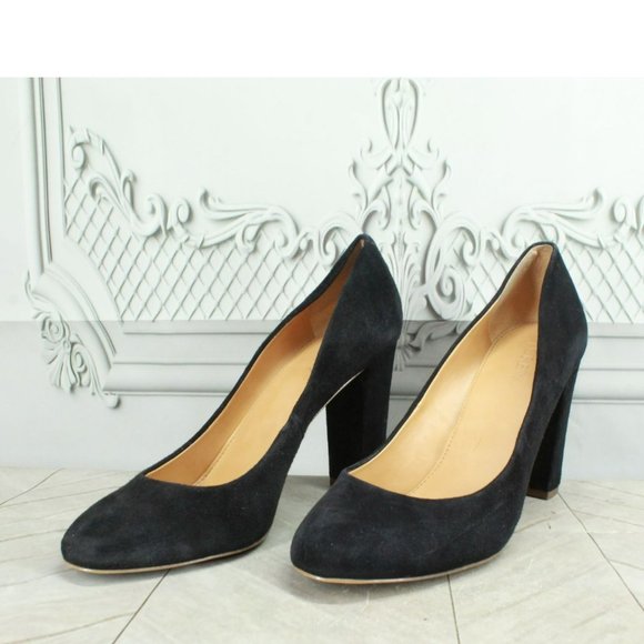 J Crew Black Suede Slip On Comfort Casual Pump Shoes Size 9 - Picture 2 of 9